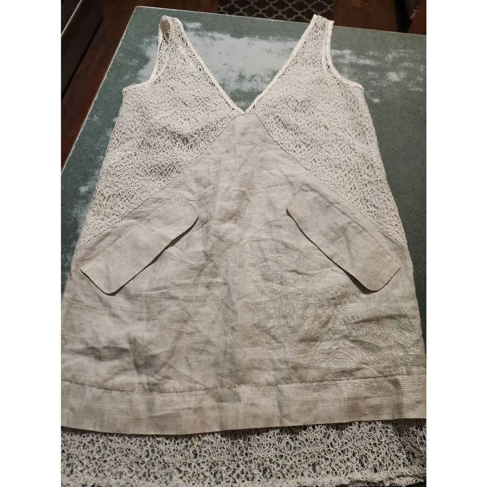 Rachel Comey Flame Lace and Linen Dress sz 2 - Picture 3 of 5